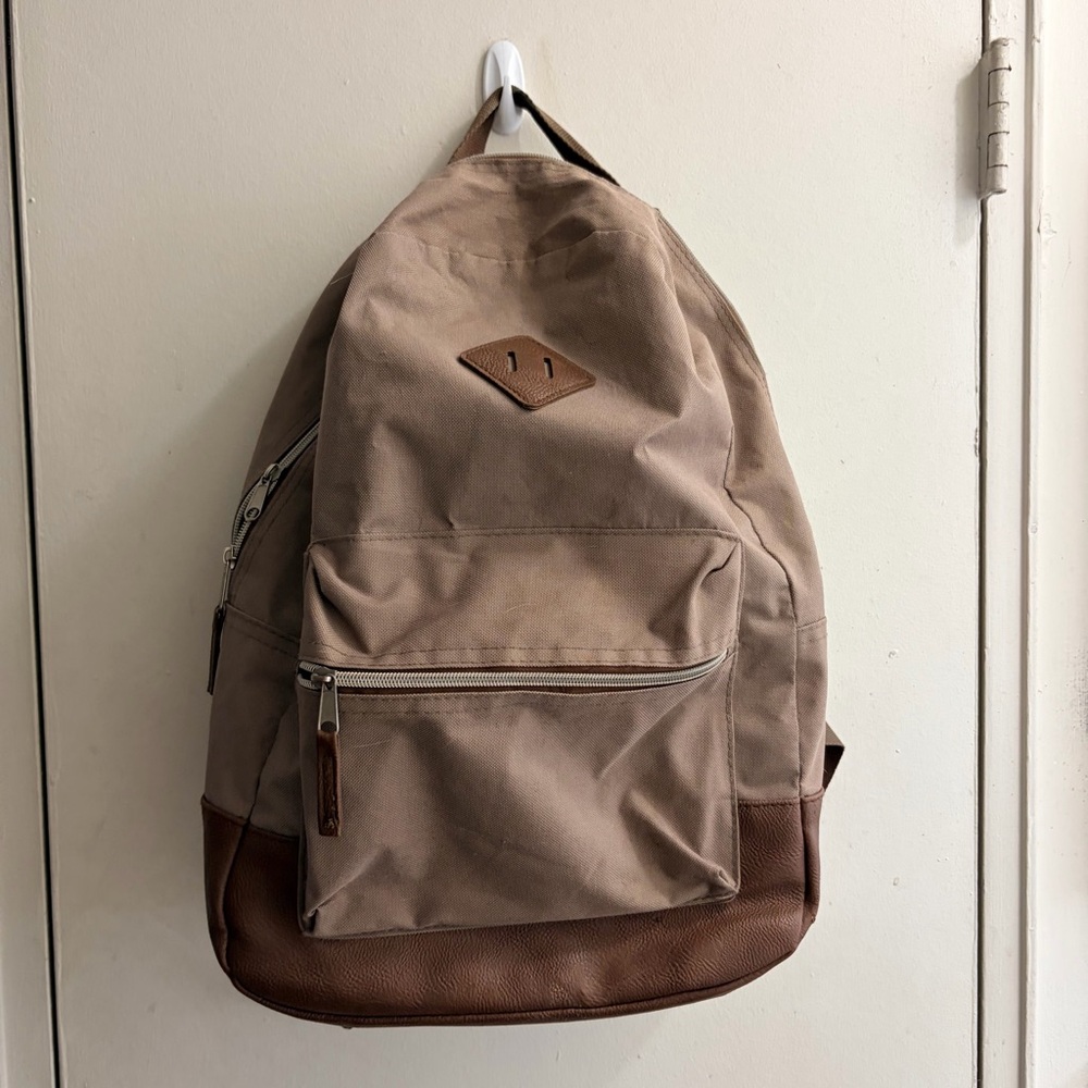 Elegant Tan and Brown Women's Backpack